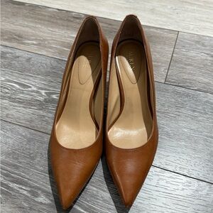 Ralph Lauren Brown Leather Stiletto Heels